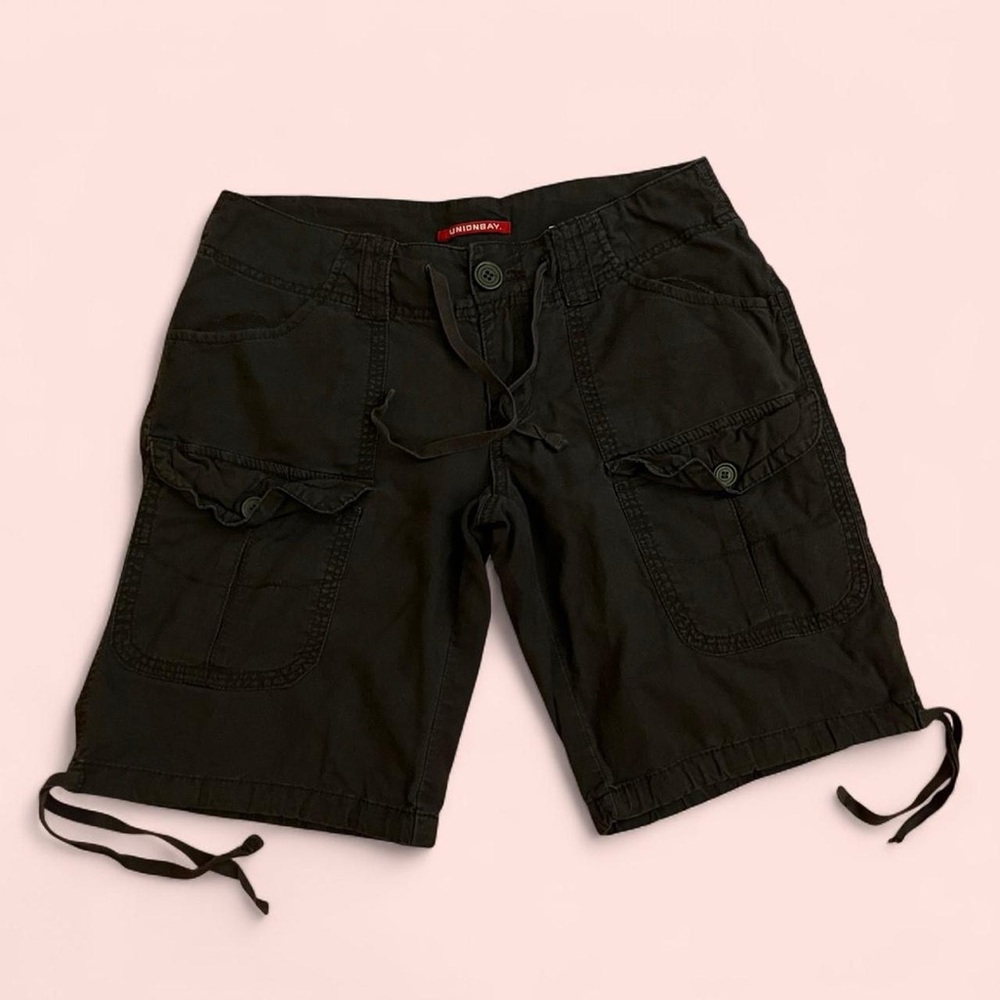 UNIONBAY Y2K Vintage Low Rise Brown Drawstring 8.5” Inseam Bermuda Shorts 🛹 🏄